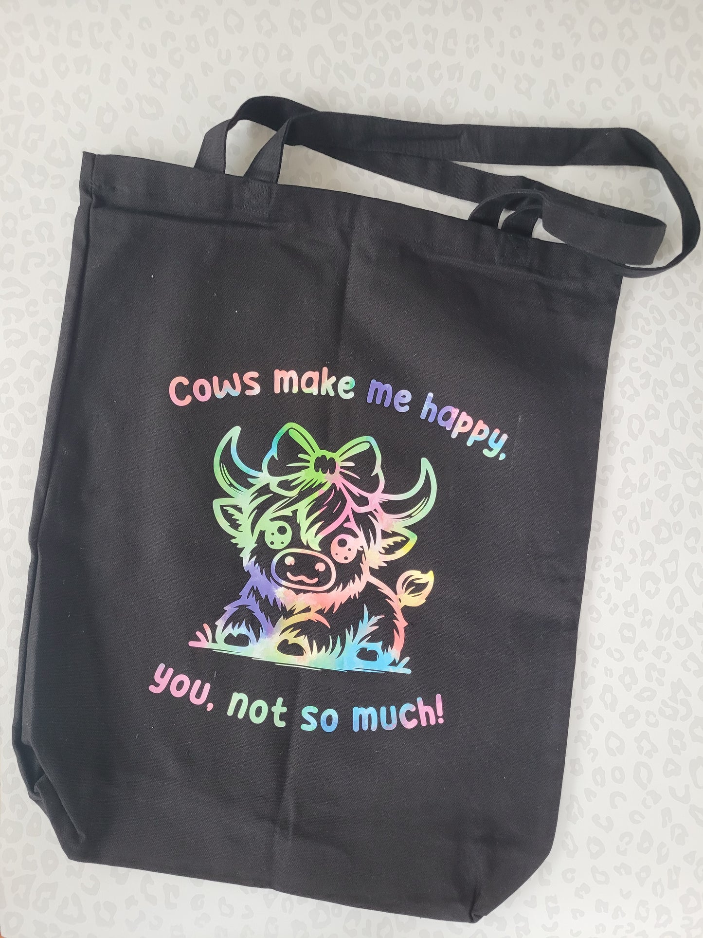 Personalised Black Shopper Tote Bag