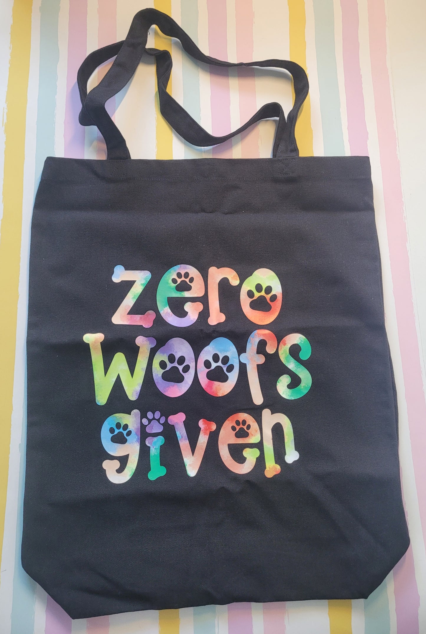 Personalised Black Shopper Tote Bag