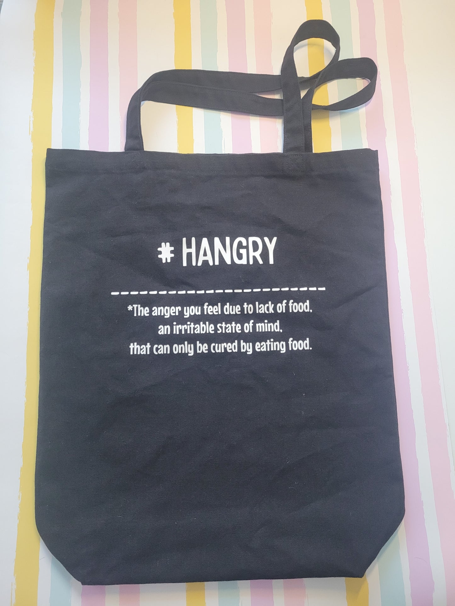 Personalised Black Shopper Tote Bag