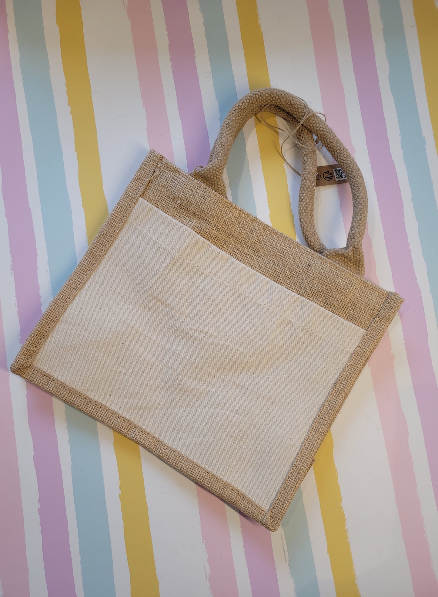 Personalised Small Jute Tote Bag
