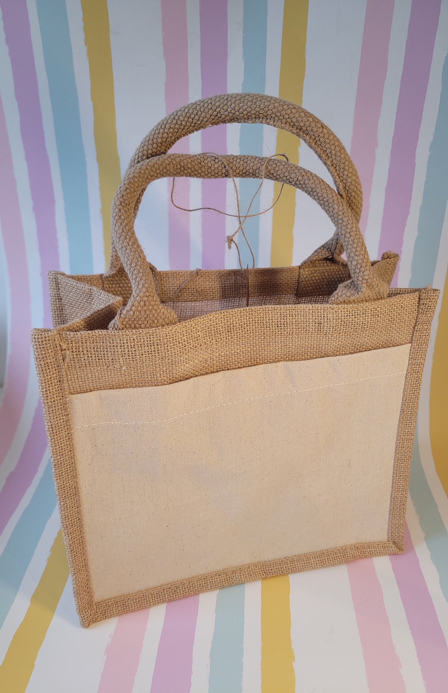 Personalised Small Jute Tote Bag